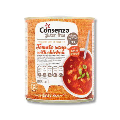 Tomaten soep met kip
