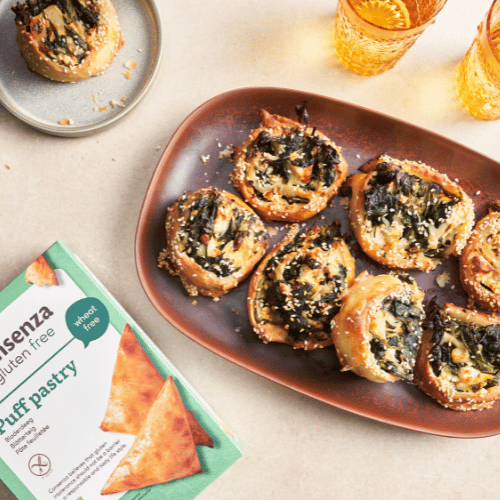 Glutenvrije Bladerdeeghapjes met Spinazie en Feta